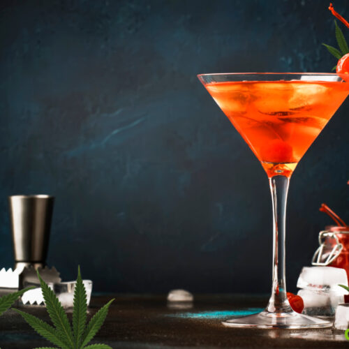 Cannabis Infused Manhattan Cocktail